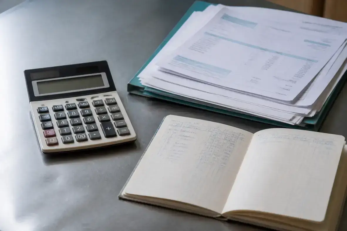 Situații financiare cu rândul cifra de afaceri evidențiat, comparație între doi ani pe birou